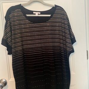 Black and Silver Women's Top